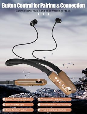 HE05 Wireless Neckband Headphones – Stylish, Durable, and Feature-Packed